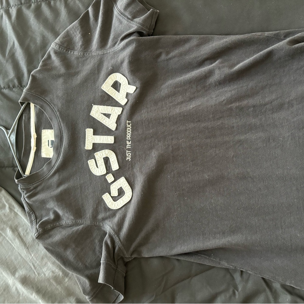 G-Star Charcoal Tee with Bold Logo